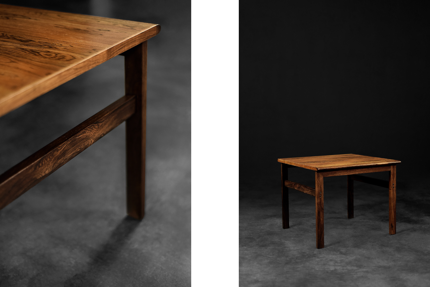 Stolik kawowy palisandrowy Capella, proj. Illum Wikkelsø, Niels Eilersen, Dania, lata 60