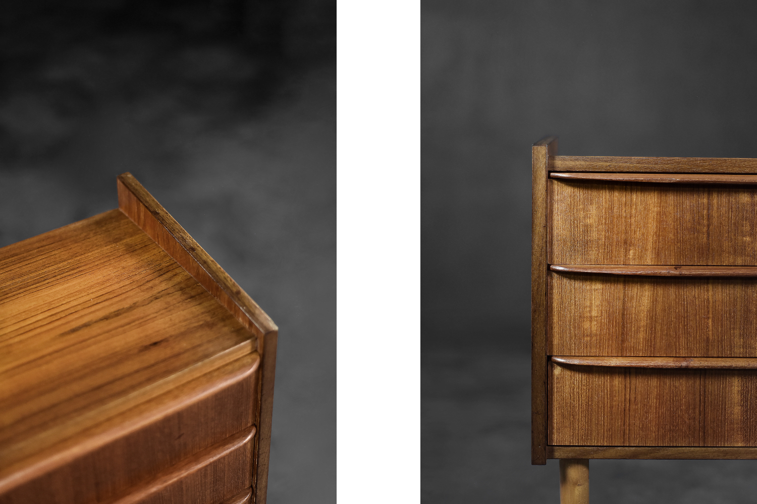 Szafka tekowa z szufladami, Dania, lata 60