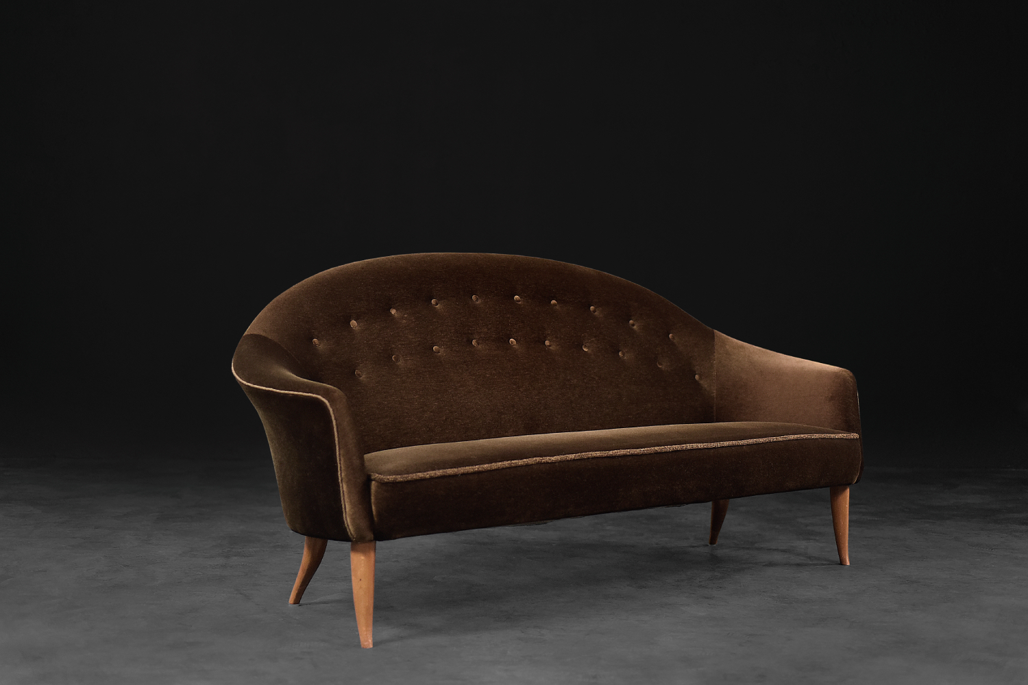 Sofa skandynawska Paradiset, proj. Kerstin Hörlin-Holmquist, Nordiska Kompaniet, Szwecja, lata 50