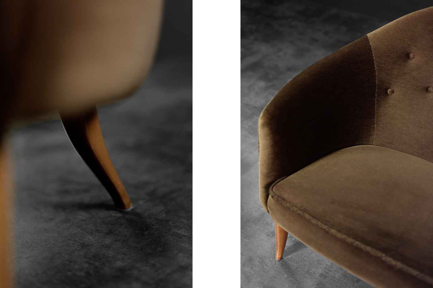 Sofa skandynawska Paradiset, proj. Kerstin Hörlin-Holmquist, Nordiska Kompaniet, Szwecja, lata 50