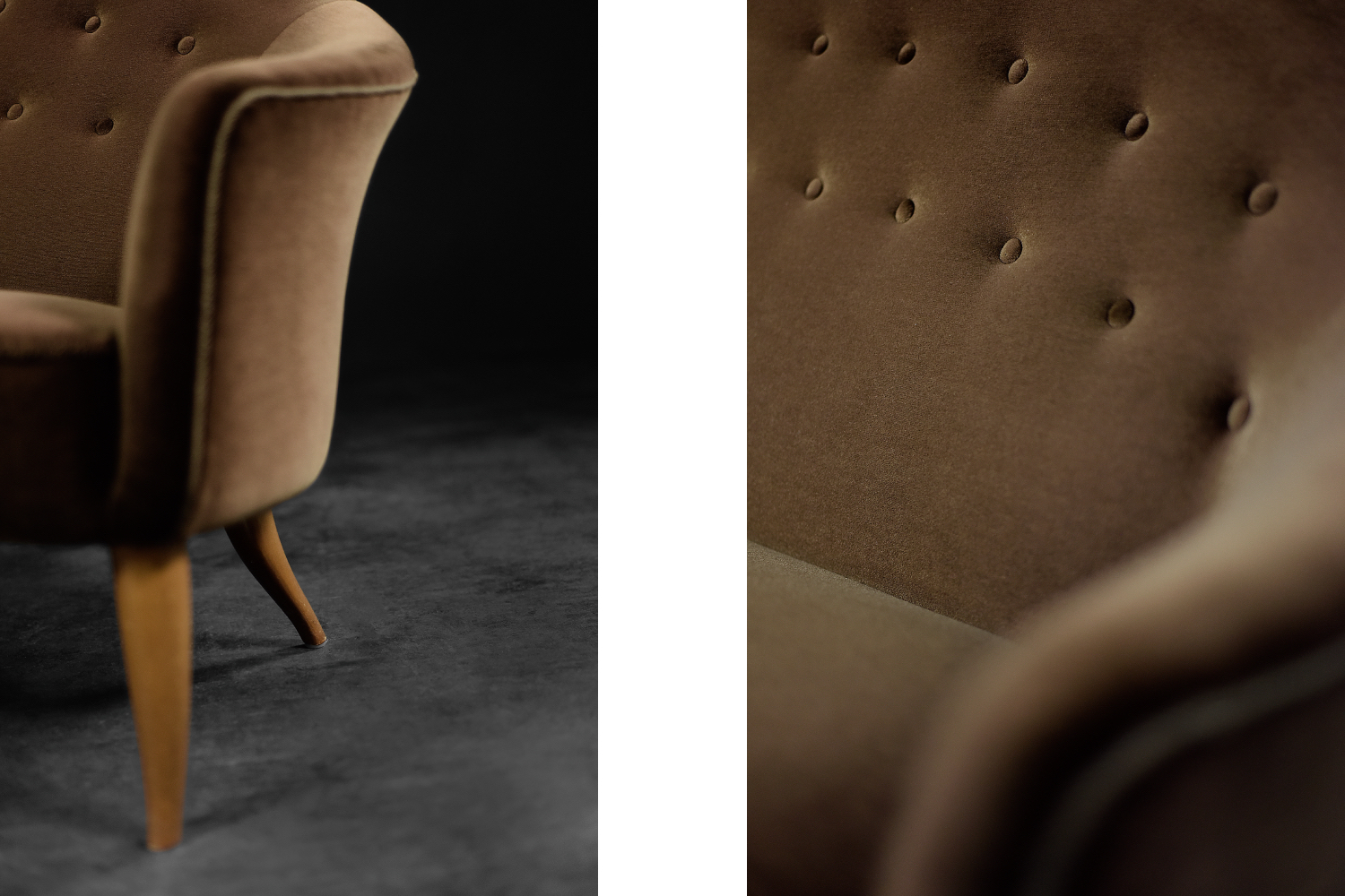 Sofa skandynawska Paradiset, proj. Kerstin Hörlin-Holmquist, Nordiska Kompaniet, Szwecja, lata 50