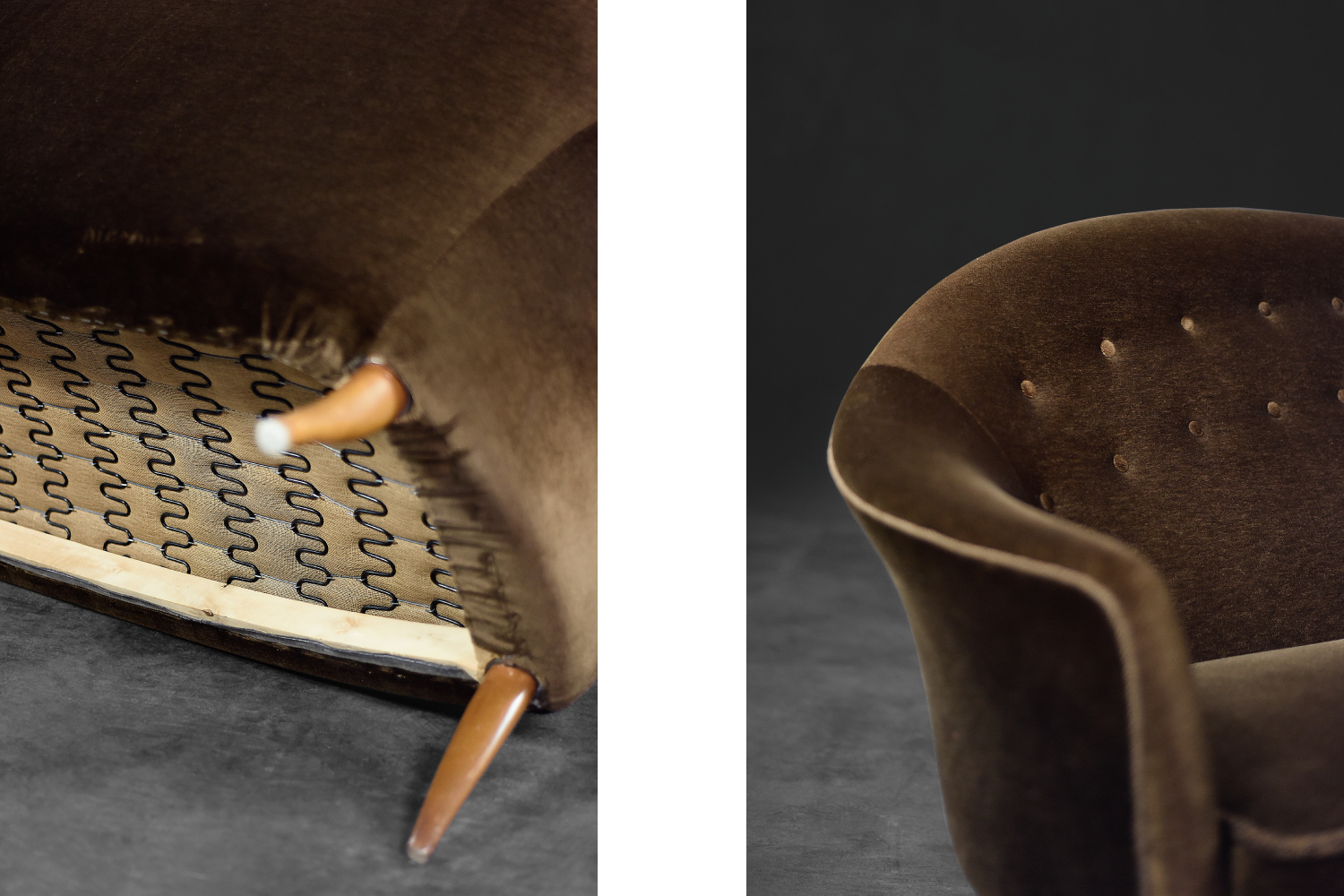 Sofa skandynawska Paradiset, proj. Kerstin Hörlin-Holmquist, Nordiska Kompaniet, Szwecja, lata 50