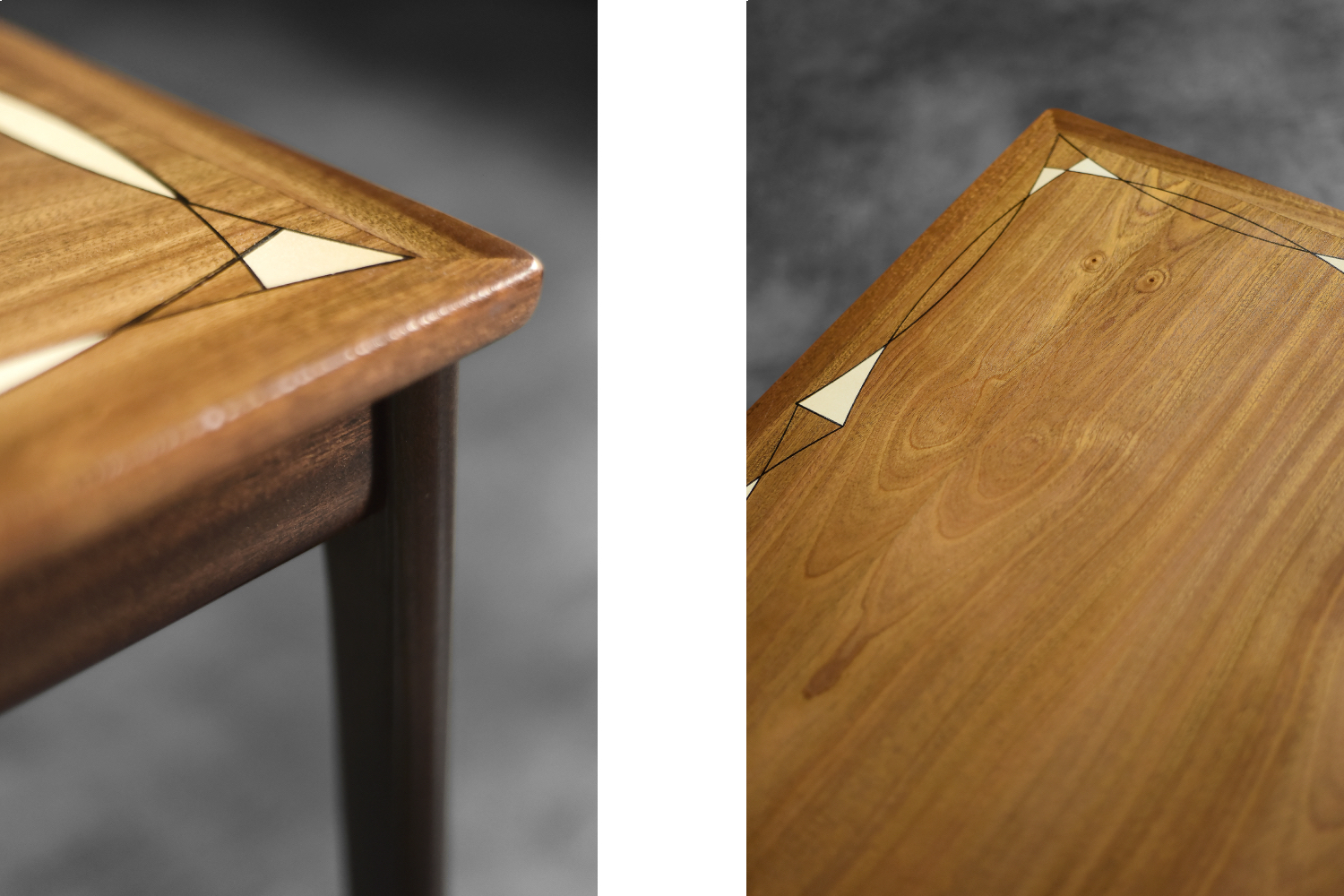 Stolik kawowy z malaturą, mahoń, proj. Ole Wanscher, PJ Møbelfabrik, Dania, lata 60