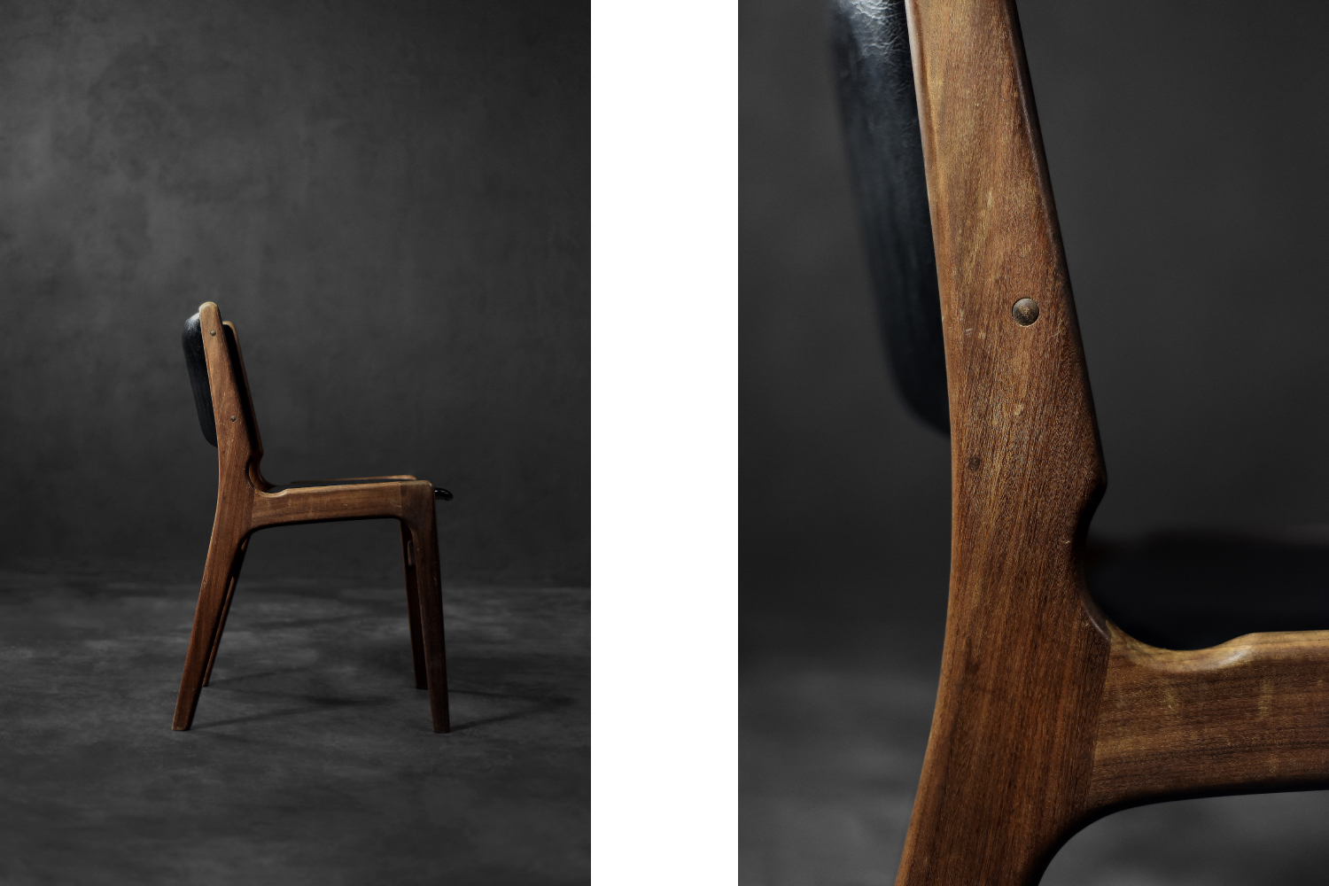 Krzesło modernistyczne Model 89, proj. Erik Buch, Anderstrup Møbelfabrik, Dania, lata 50