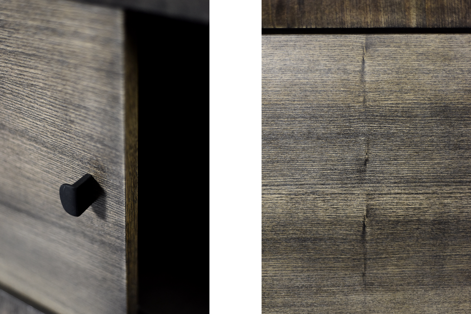 Sideboard z metalowymi uchwytami, jesion, Skandynawia, lata 60