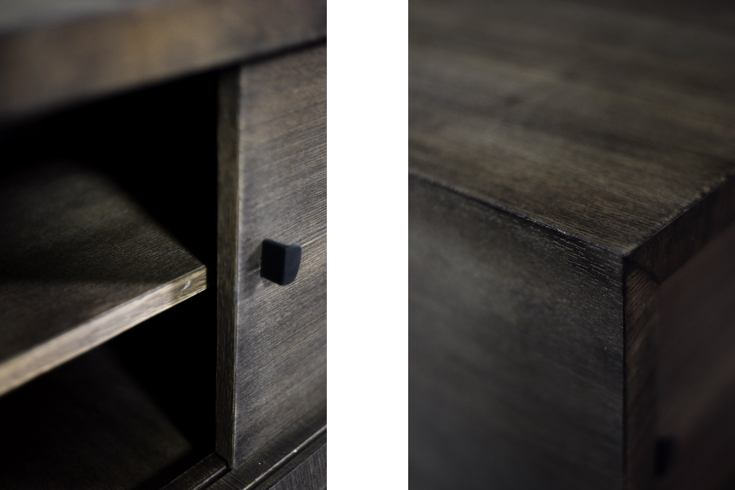 Sideboard z metalowymi uchwytami, jesion, Skandynawia, lata 60