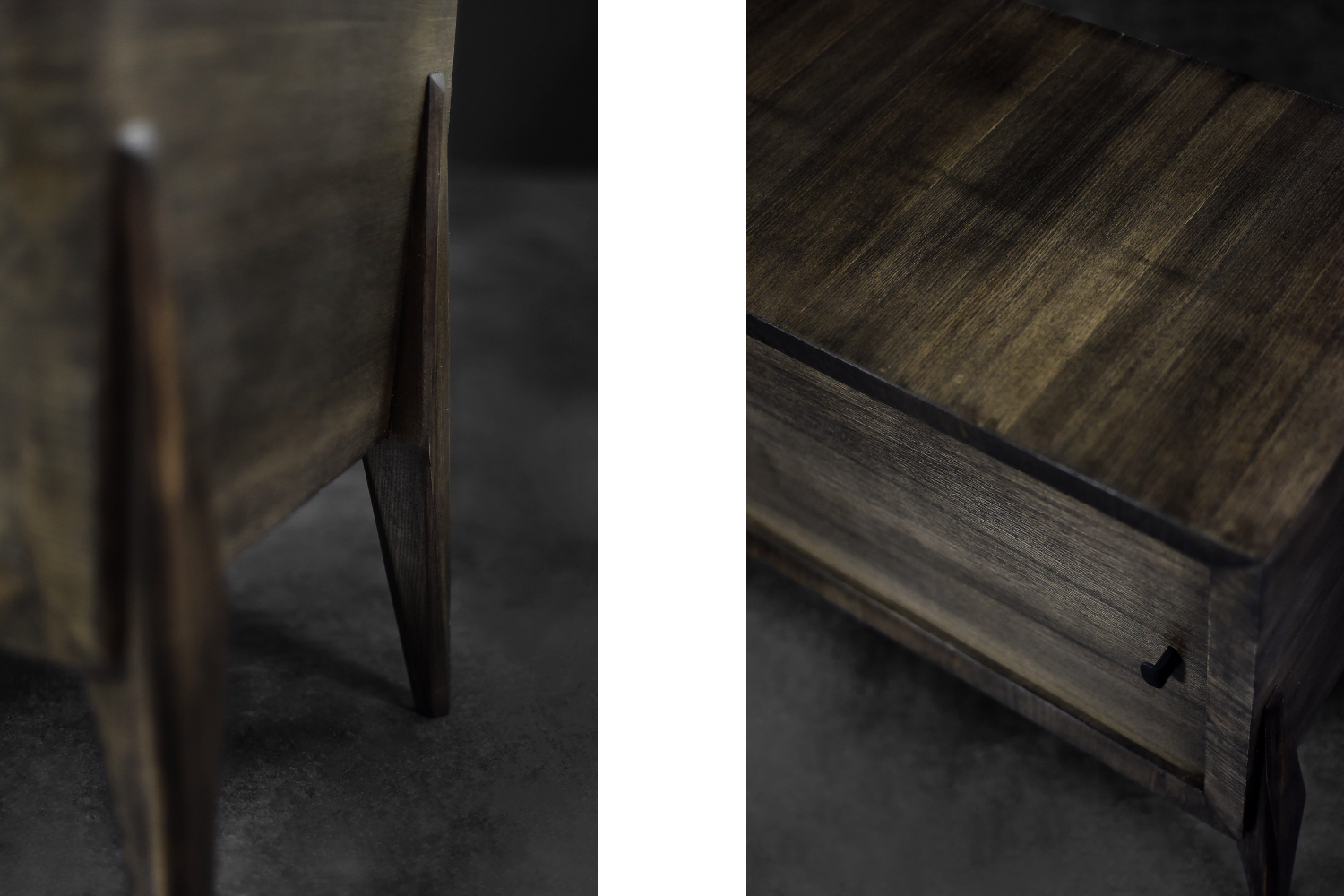 Sideboard z metalowymi uchwytami, jesion, Skandynawia, lata 60