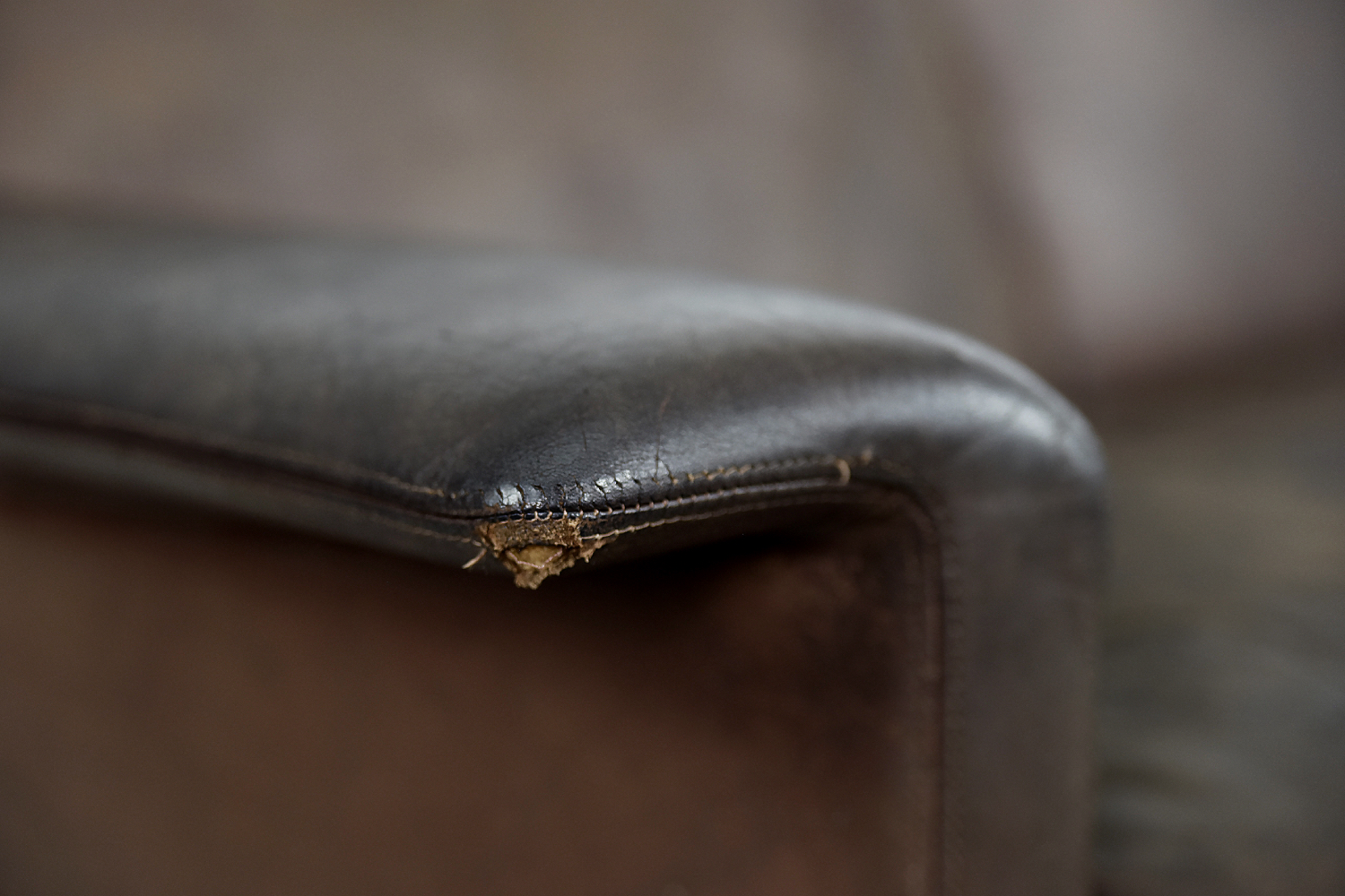 Sofa skórzana 2-osobowa model 3330, proj. Arne Vodder, Fritz Hansen, Dania, lata 60