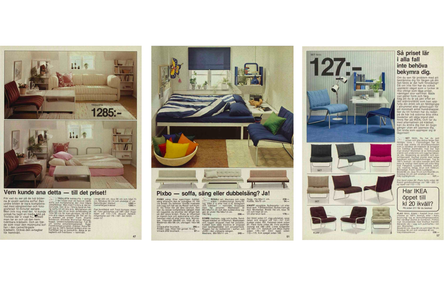 Para foteli ze skóry model SET, IKEA, Szwecja, lata 80