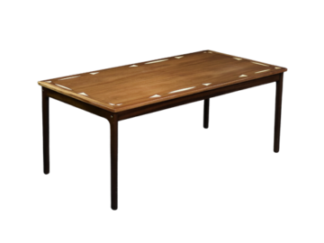 Stolik kawowy z malaturą, mahoń, proj. Ole Wanscher, PJ Møbelfabrik, Dania, lata 60