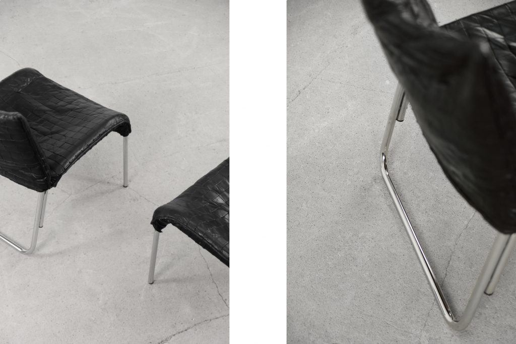 Para foteli ze skóry model SET, IKEA, Szwecja, lata 80