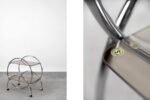 Chromowany barek ze szklanymi blatami, IKEA, Szwecja, lata 70