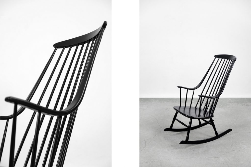 Fotel bujany Grandessa, proj. Lena Larsson, Nesto, Szwecja, lata 60