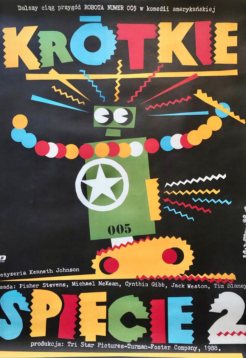 Plakat “Krótkie Spięcie” Proj. Jakub Erol, 1989