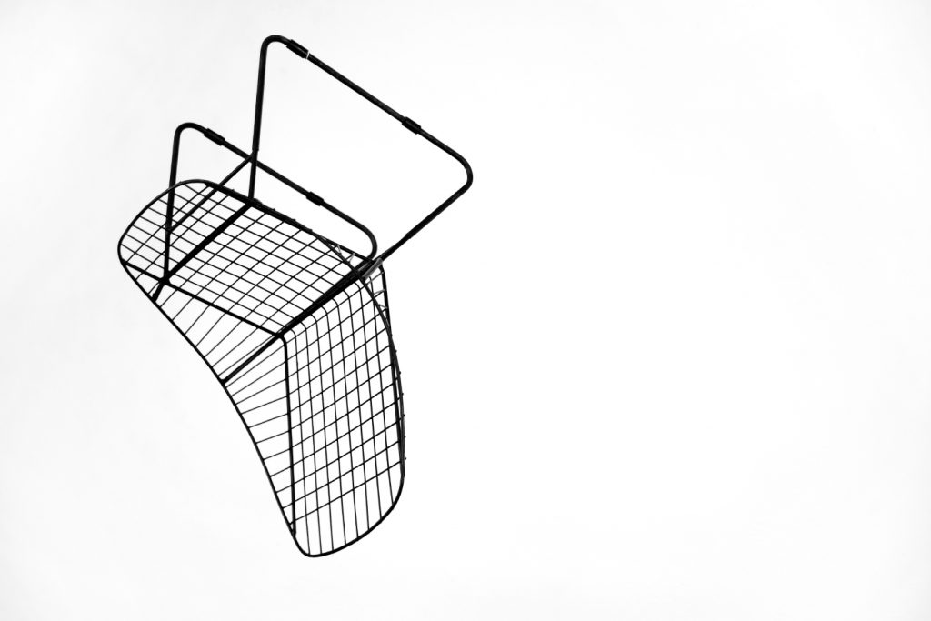 Zestaw 5 metalowych krzeseł prototypowych, Szwecja, lata 60