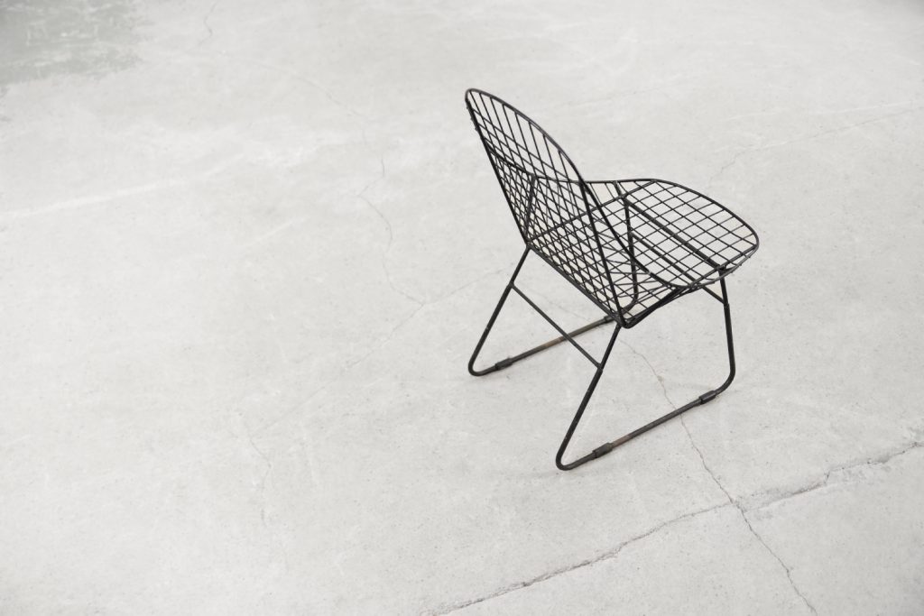 Zestaw 5 metalowych krzeseł prototypowych, Szwecja, lata 60