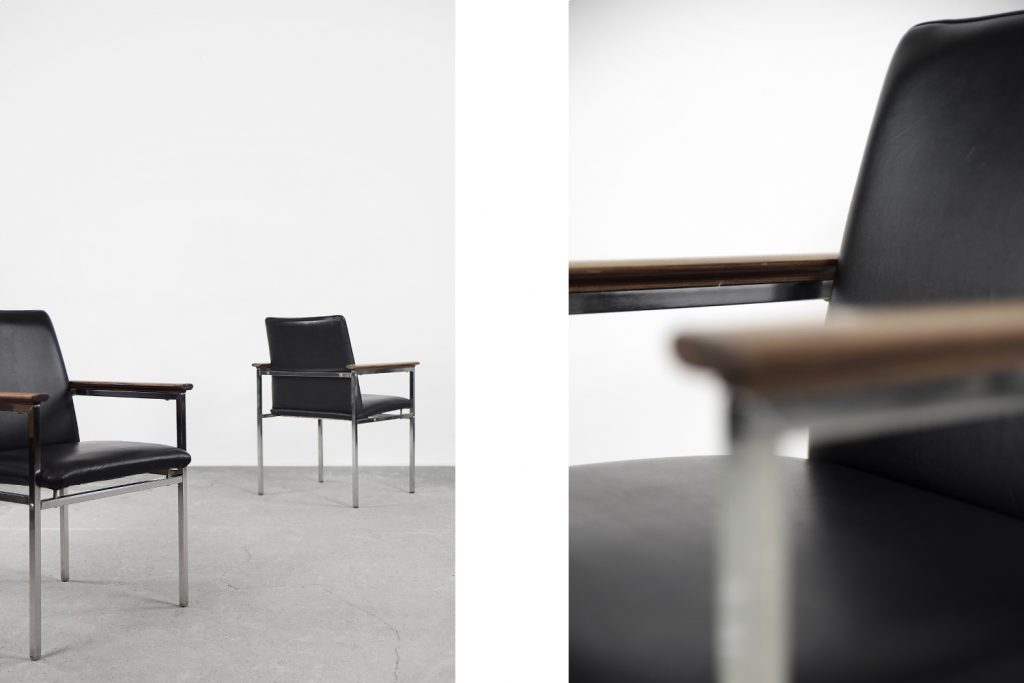 Para foteli proj. Sigvard Bernadotte, France & Søn, Dania, lata 60