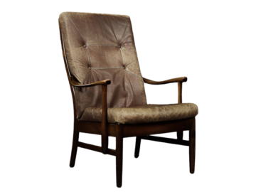 Wysoki fotel modernistyczny, Farstrup Møbler, Dania, lata 70