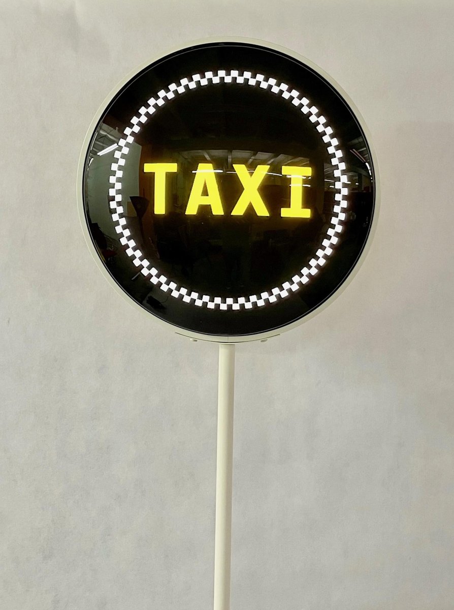 Lampa, duży znak TAXI, lata 90