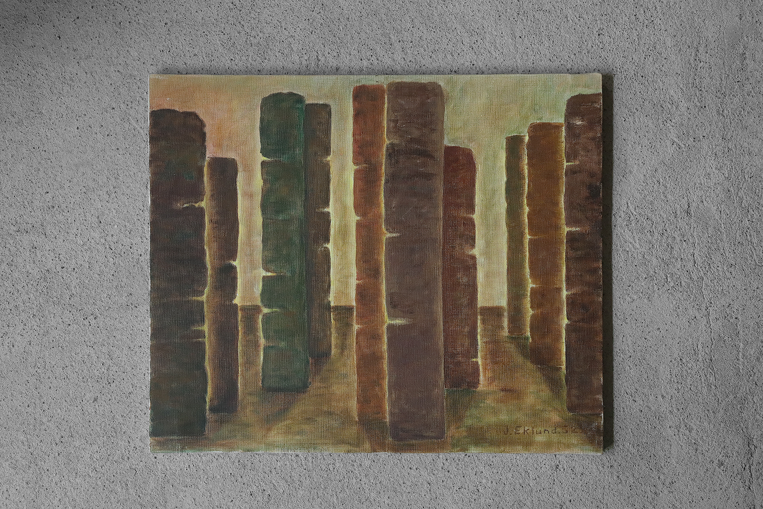 Obraz olejny na płótnie, J. Eklund, 1952