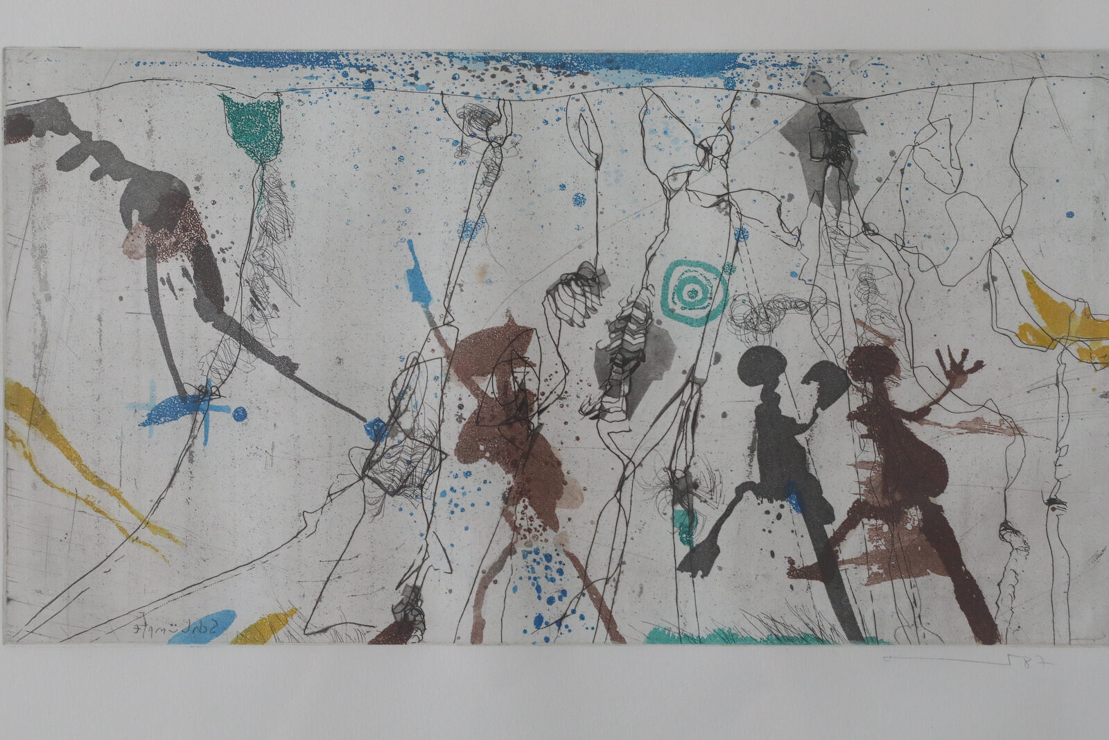 Akwaforta kolorowa, Armin Sandig, Schlümpfe, 1987