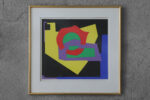 Kolorowa litografia, Aage Schmidt, Komposition, 1987