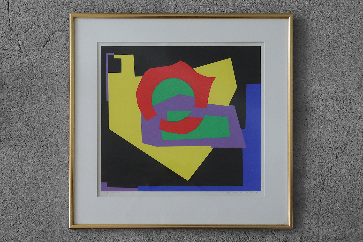 Kolorowa litografia, Aage Schmidt, Komposition, 1987