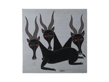 Obraz olejny na desce, Salum Mussa, Tinga Tinga, Tanzania, lata 70