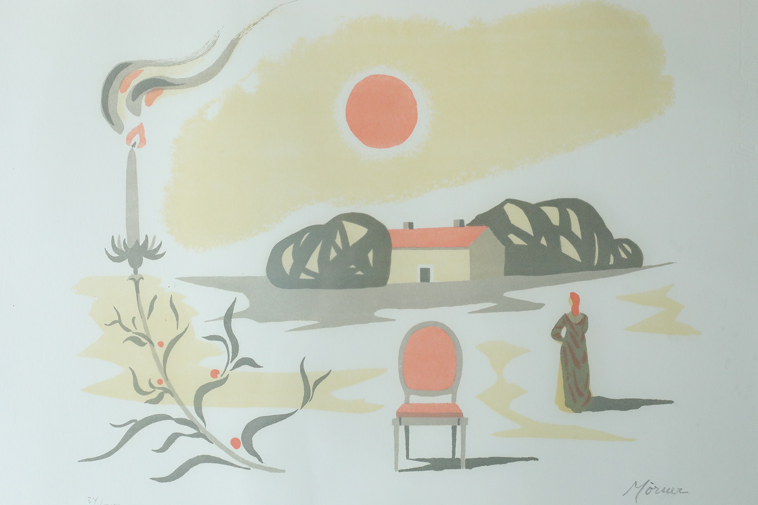 Kolorowa litografia, Stellan Mörner, lata 60