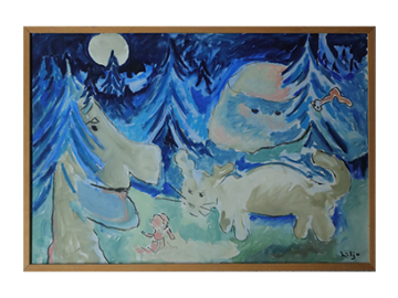 Obraz olejny na desce, Lennart Lilja, Sagomöte