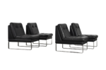 Sofa modułowa / Komplet 4 skórzanych foteli Klöber, Niemcy, lata 80