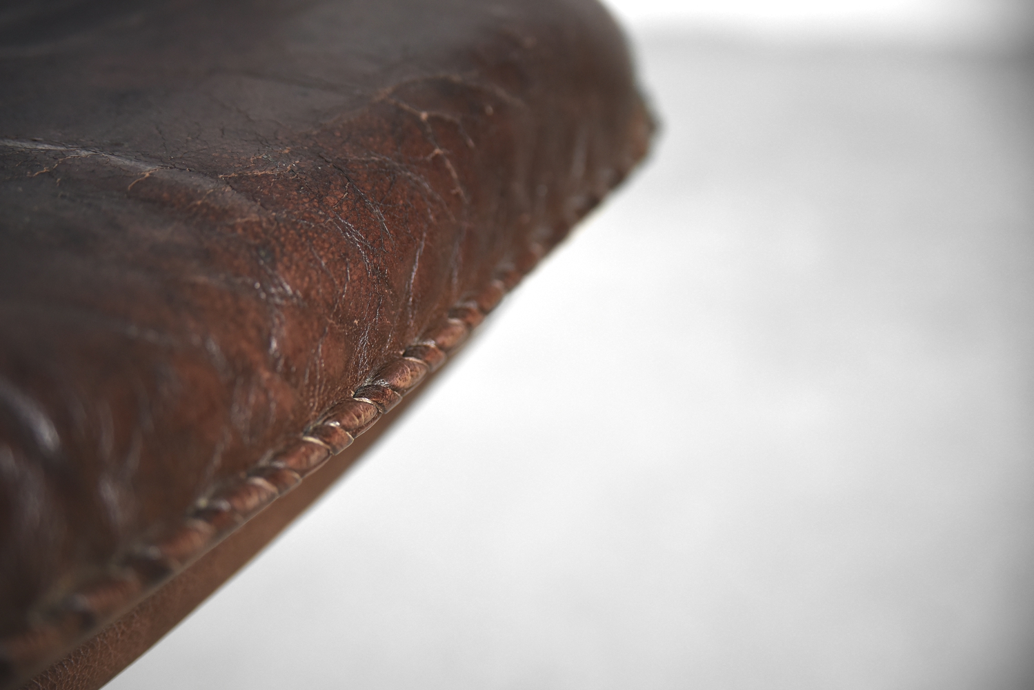 Skórzany fotel z podnóżkiem Berg, Dania, lata 70