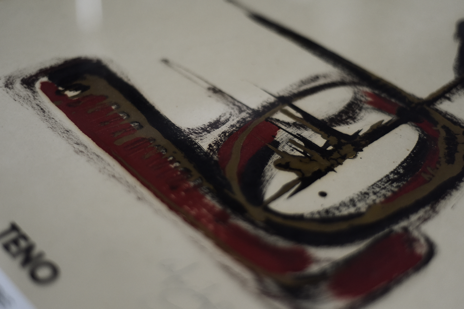 Plakat z wystawy twórczości Aurelio Teno, Dania, 1965