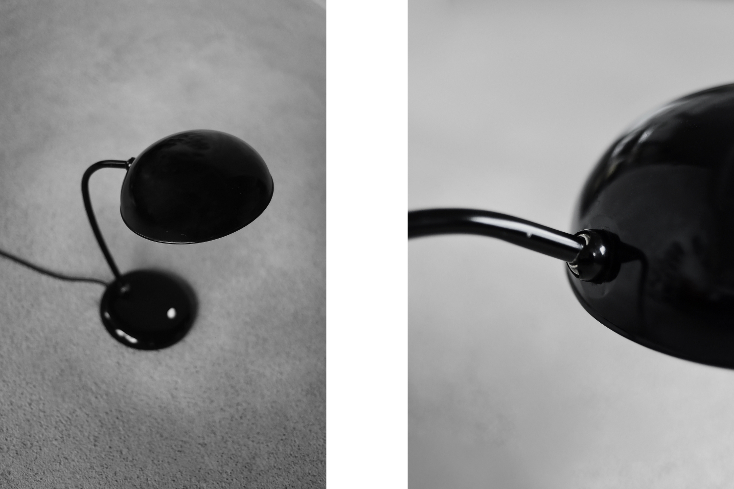 Minimalistyczna metalowa lampa biurkowa, Gebrüder Cosack, Niemcy, lata 40