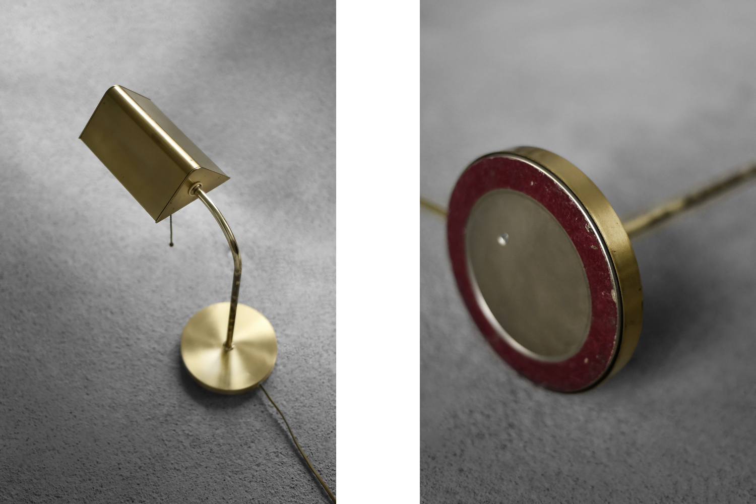 Mosiężna lampa biurkowa z łańcuszkiem, Karstadt AG, Niemcy, lata 70