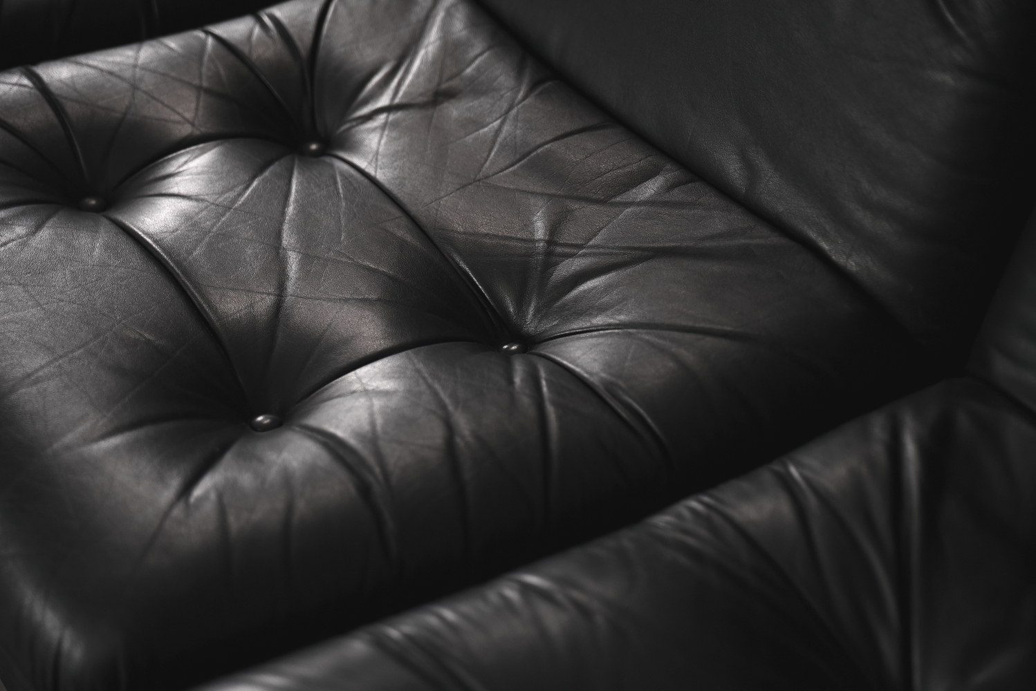 Sofa modułowa / Komplet 4 skórzanych foteli Klöber, Niemcy, lata 80