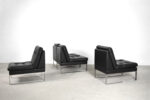 Sofa modułowa / Komplet 4 skórzanych foteli Klöber, Niemcy, lata 80