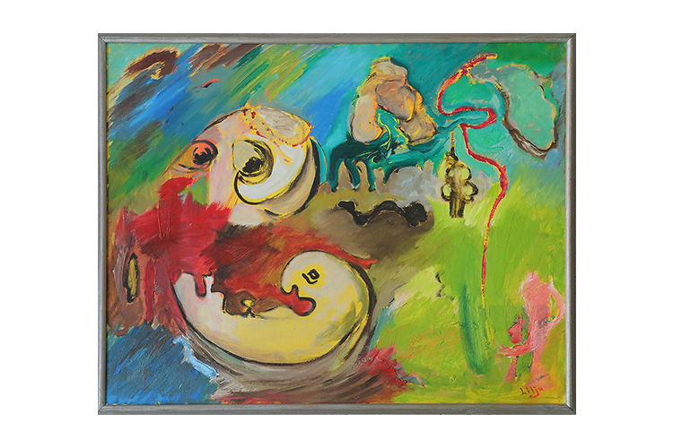 Obraz olejny na płótnie, Lennart Lilja, lata 50