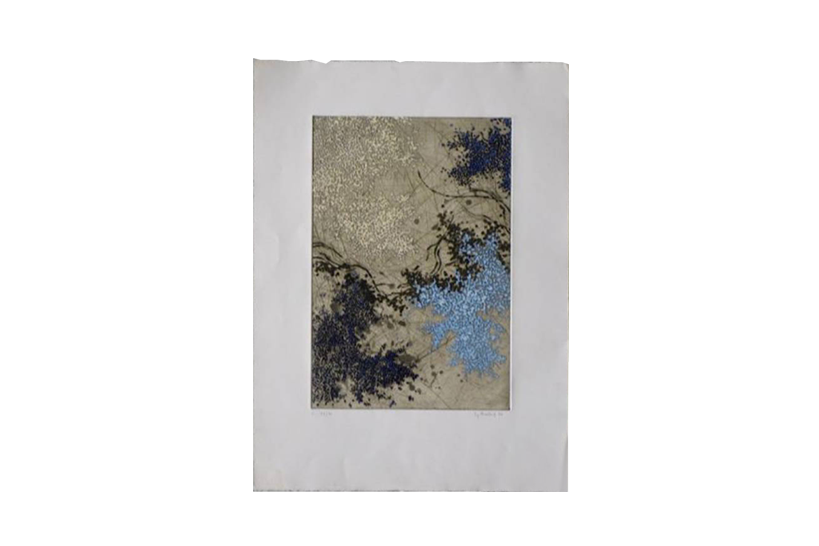 Serigrafia na tkanej paście, Yannick Ballif, Abstrakcja, 1976