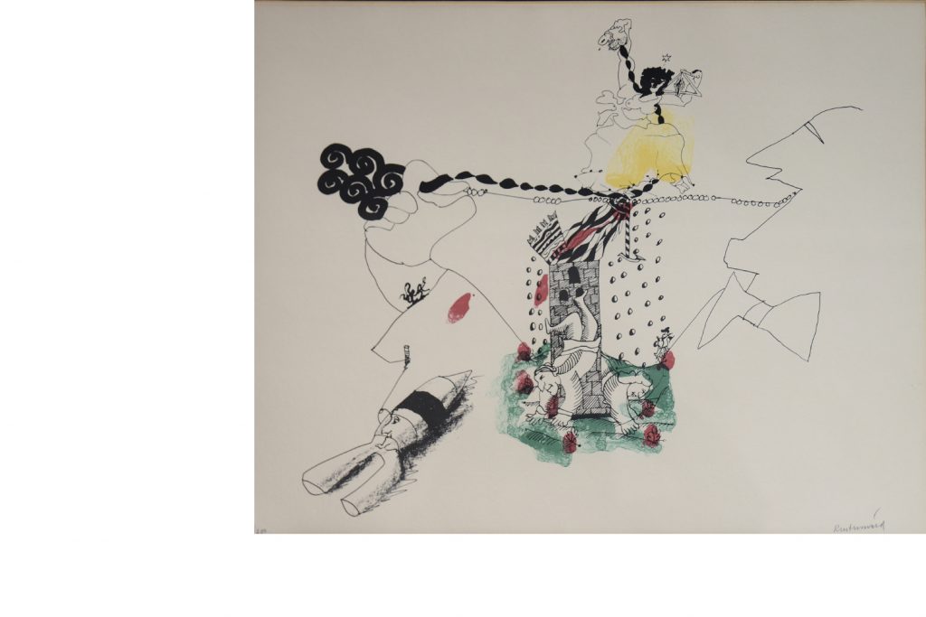 Kolorowa litografia, Carl Fredrik Reuterswärd, Abrakadabra, lata 90
