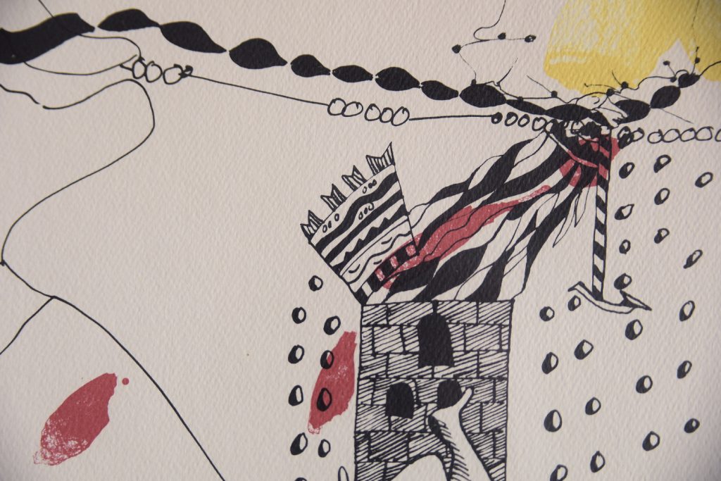 Kolorowa litografia, Carl Fredrik Reuterswärd, Abrakadabra, lata 90