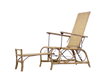 Fotel z wysuwanym podnóżkiem, proj. Erich Dieckmann, Niemcy, lata 30