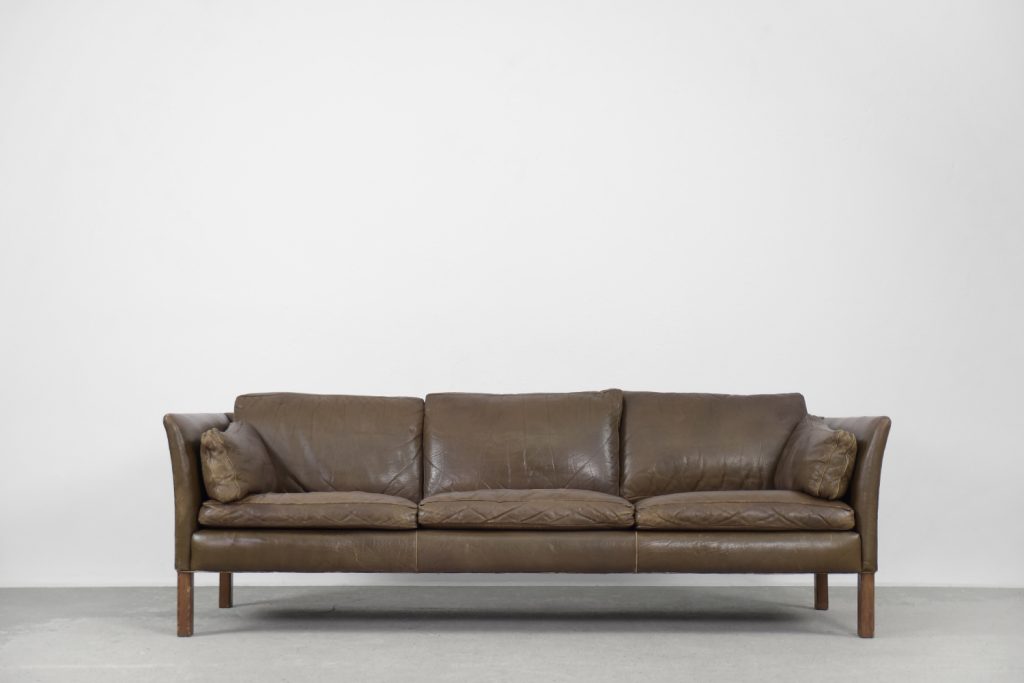 Skórzana sofa Cromwell, proj. Arne Norell, Szwecja, lata 60