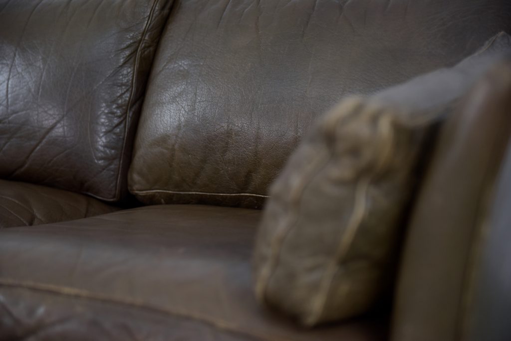 Skórzana sofa Cromwell, proj. Arne Norell, Szwecja, lata 60