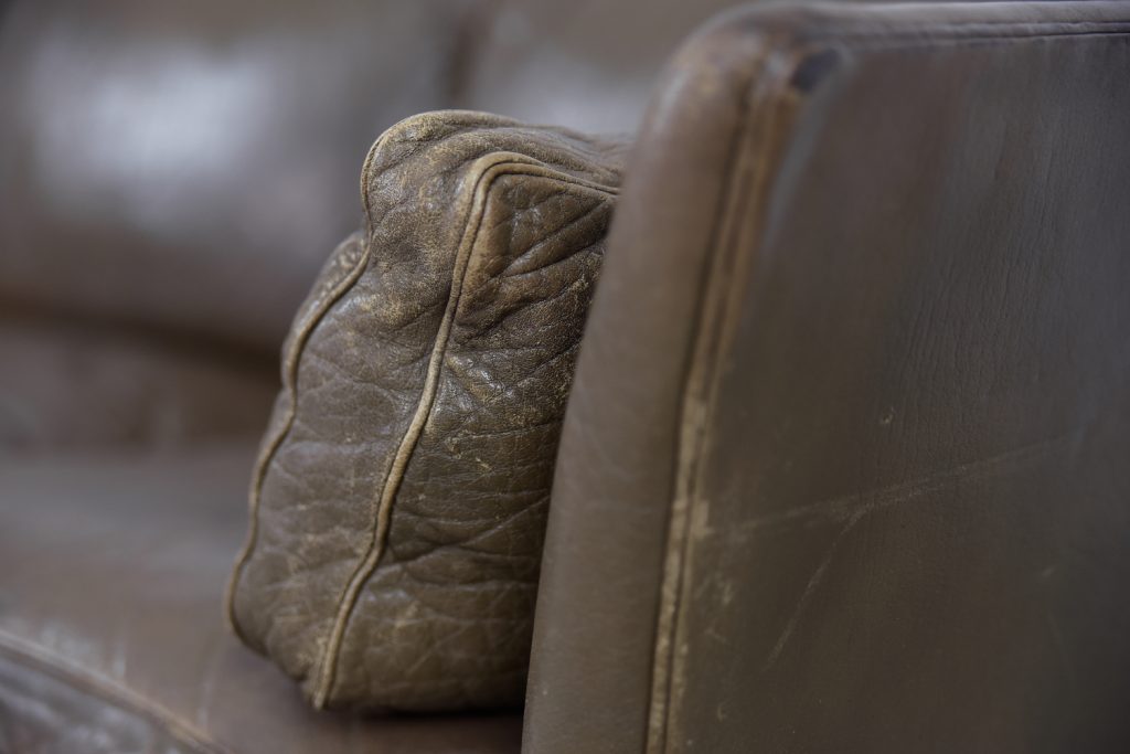 Skórzana sofa Cromwell, proj. Arne Norell, Szwecja, lata 60