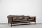 Skórzana sofa Cromwell, proj. Arne Norell, Szwecja, lata 60