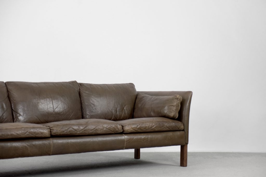 Skórzana sofa Cromwell, proj. Arne Norell, Szwecja, lata 60