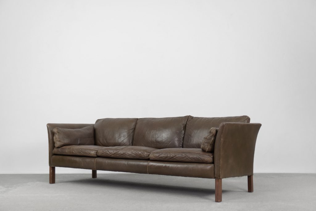 Skórzana sofa Cromwell, proj. Arne Norell, Szwecja, lata 60