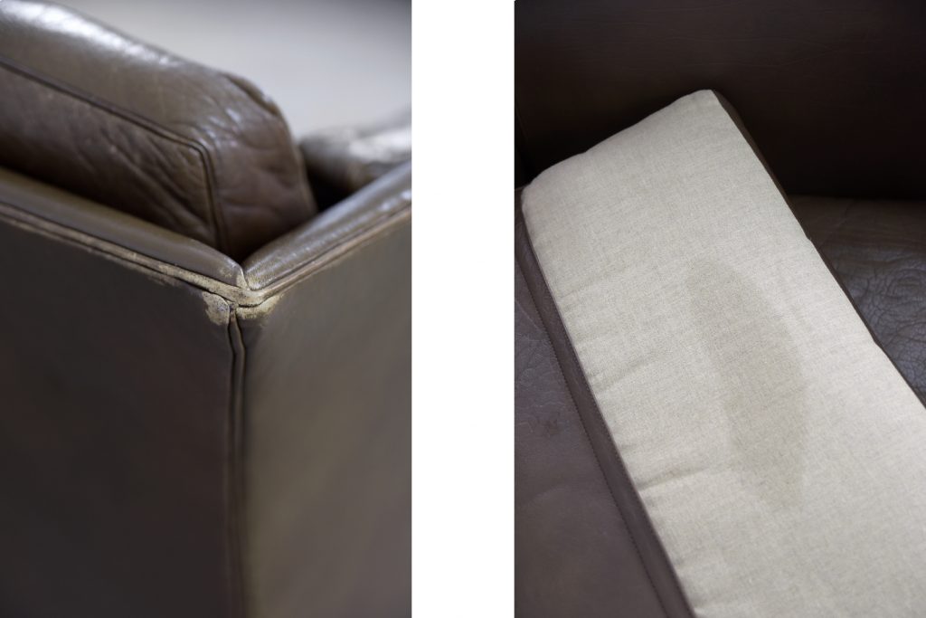 Skórzana sofa Cromwell, proj. Arne Norell, Szwecja, lata 60