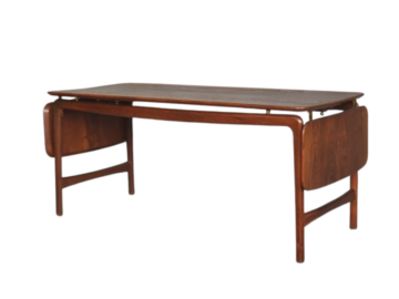 Rozkładany stolik kawowy z teku, proj. Peter Hvidt & Orla Mølgaard-Nielsen, France & Daverkosen, Dania, lata 50